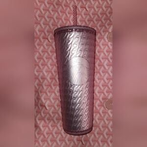 NWT Starbucks Textured Pink Tumbler 24oz